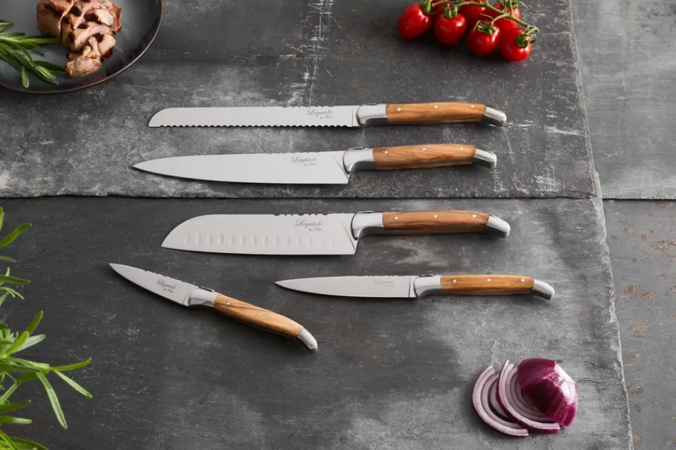Clearance Hâws Laguiole By knife set 5-piece, Olive BrownSilver-coloured