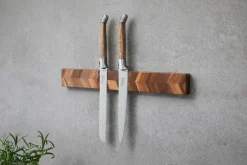 Sale Hâws Laguiole by magnetic knife rack 40x5x2 cm, Acacia wood Herringbone style Brown
