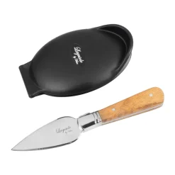 Oyster Knives^Hâws Laguiole by oyster set 2-piece, Olive wood-stainless steel BrownSilver-coloured