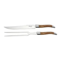 Hâws Laguiole By 2-piece carving set, Olive BrownSilver-coloured