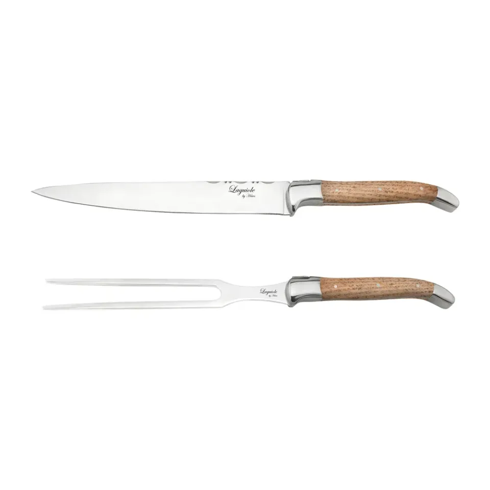 Sale Hâws Laguiole By 2-piece carving set, Oak BrownSilver-coloured