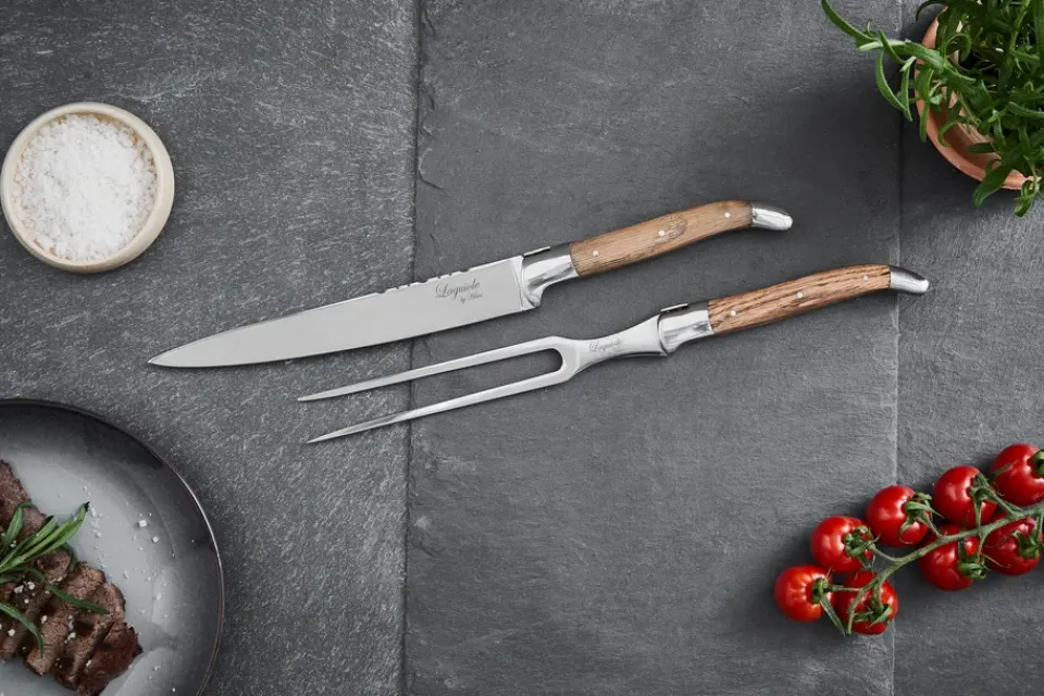 Sale Hâws Laguiole By 2-piece carving set, Oak BrownSilver-coloured