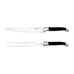 Knife Sets^Hâws Laguiole By 2-piece carving set, Black Wood BlackSilver-coloured