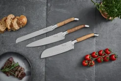 Knife Sets^Hâws Laguiole By 3-piece chef's knife set, Oak BrownSilver-coloured