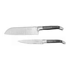 Knife Sets^Hâws Laguiole By 2-piece chef's knife set, Black Wood BlackSilver-coloured