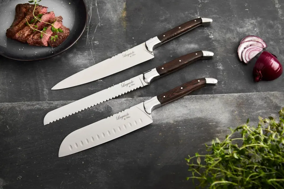 Sale Hâws Laguiole By 3-piece chef's knife set, Wenge BrownSilver-coloured