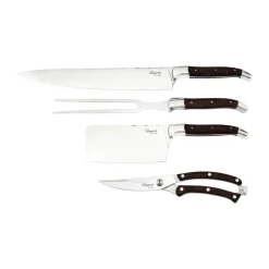Knife Sets^Hâws Laguiole By 4-piece chef's knife set, Wenge BrownSilver-coloured