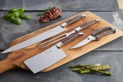 Knife Sets^Hâws Laguiole By 4-piece chef's knife set, Wenge BrownSilver-coloured