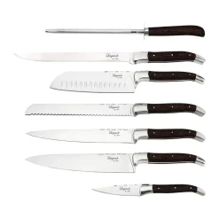 Knife Sets^Hâws Laguiole By 7-piece chef's knife set, Wenge BrownSilver-coloured
