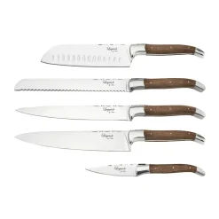 Knife Sets^Hâws Laguiole By 5-piece kitchen knife set, Oak BrownSilver-coloured