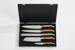 Knife Sets^Hâws Laguiole By 5-piece kitchen knife set, Olive BrownSilver-coloured