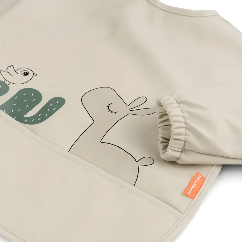 Sale Done by deer Lalee bib with sleeves, Sand Beige