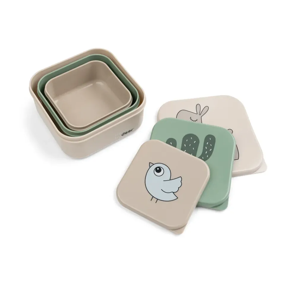 Lunch Boxes & Food Containers^Done by deer Lalee lunchbox 3 parts, Multi Beige