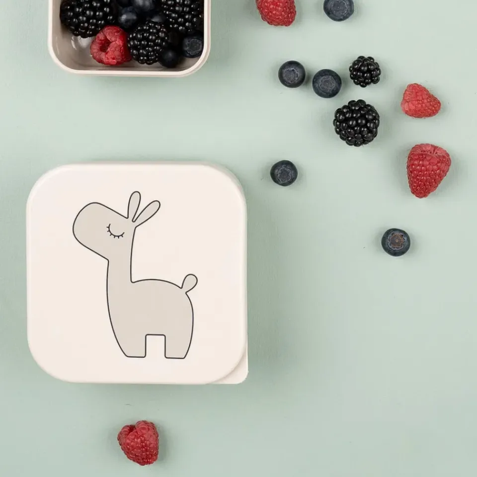 Lunch Boxes & Food Containers^Done by deer Lalee lunchbox 3 parts, Multi Beige