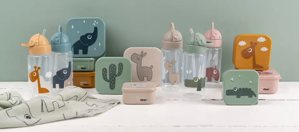 Lunch Boxes & Food Containers^Done by deer Lalee lunchbox 3 parts, Multi Beige