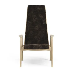 Children's Armchairs^Swedese Lamini children's arm chair laquered oak/sheep skin, Espresso (brown) Beige