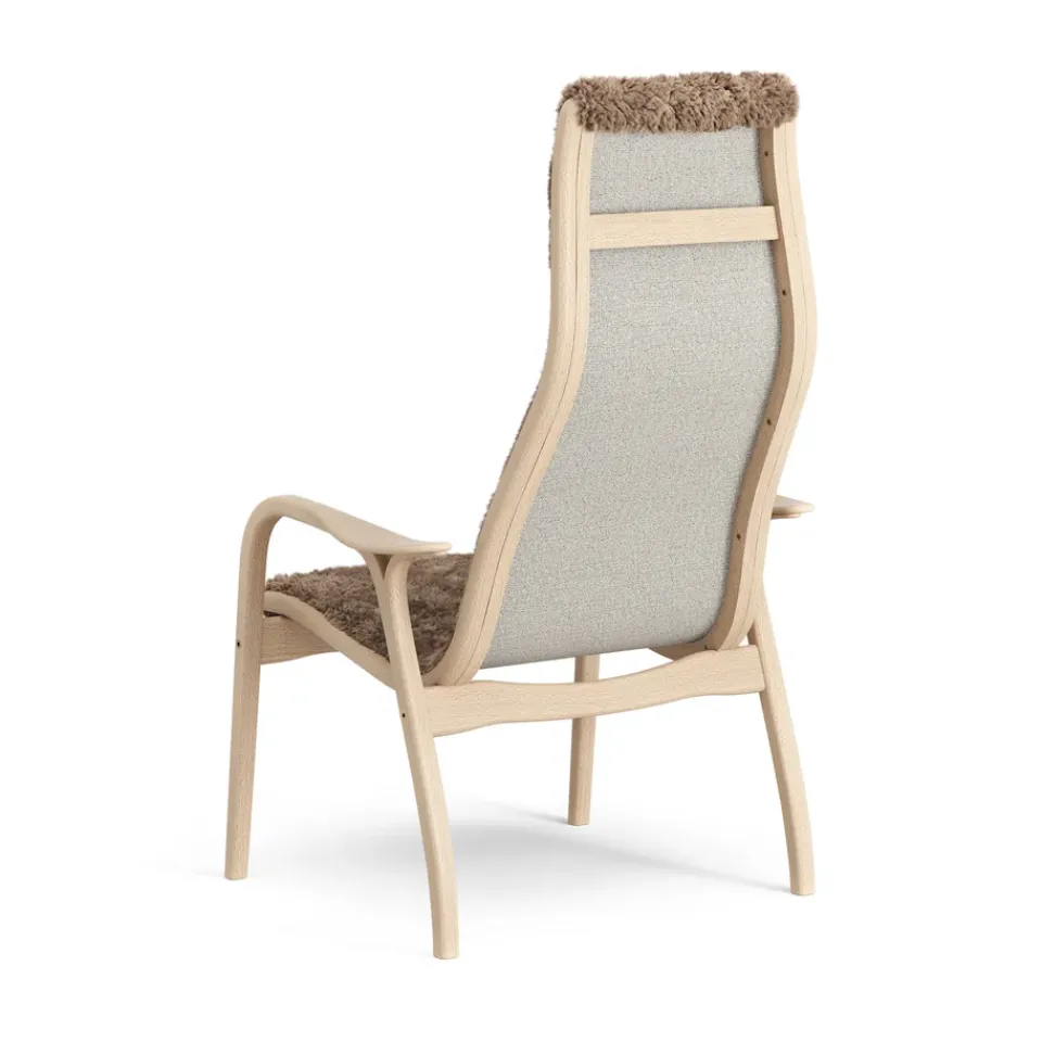 Children's Armchairs^Swedese Lamini children's arm chair laquered beech/sheep skin, Sahara (nougat brown) Beige