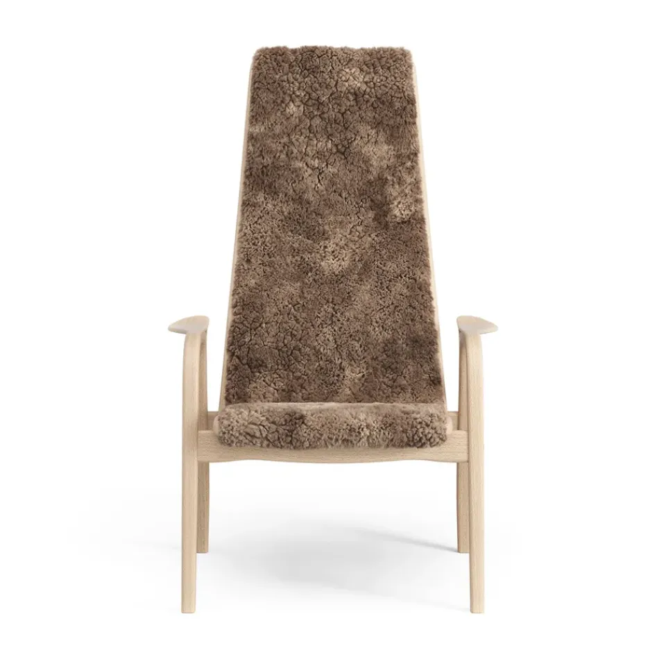 Children's Armchairs^Swedese Lamini children's arm chair laquered beech/sheep skin, Sahara (nougat brown) Beige