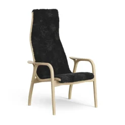 Children's Armchairs^Swedese Lamini children's arm chair laquered oak/sheep skin, Black (black) Beige