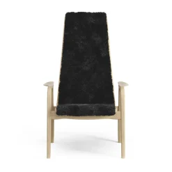 Children's Armchairs^Swedese Lamini children's arm chair laquered oak/sheep skin, Black (black) Beige