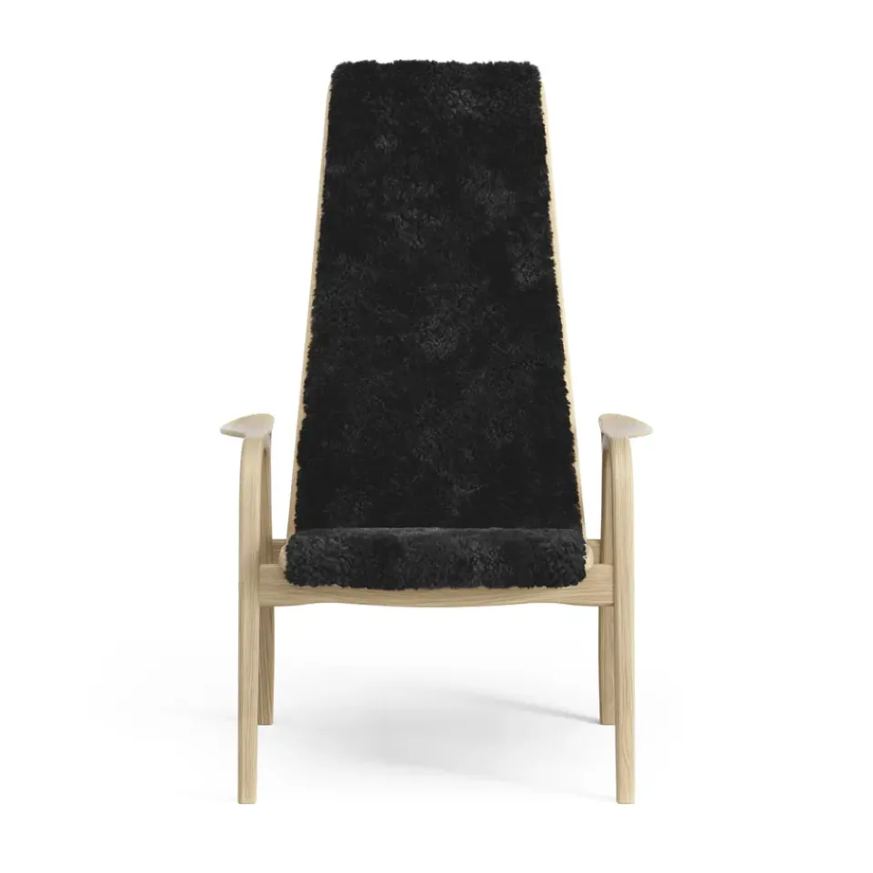 Children's Armchairs^Swedese Lamini children's arm chair laquered oak/sheep skin, Black (black) Beige