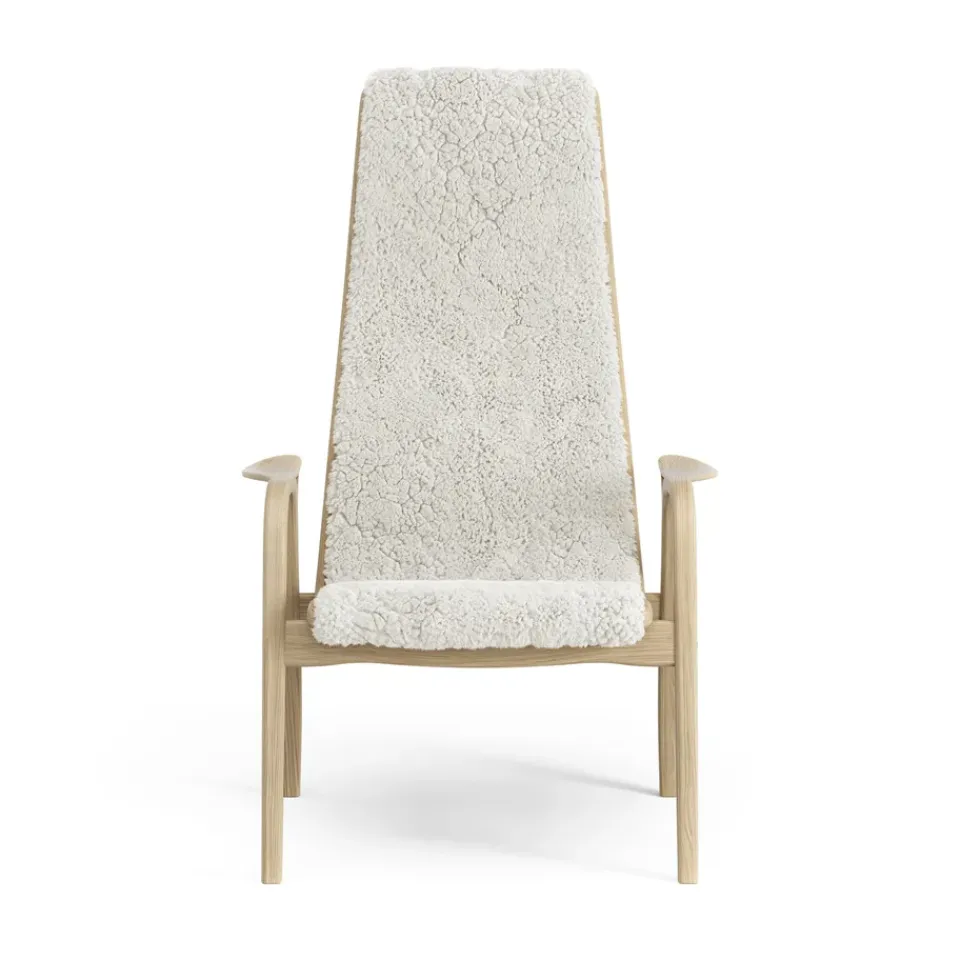 Children's Armchairs^Swedese Lamini children's arm chair laquered oak/sheep skin, Off white (white) Beige