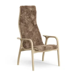 Children's Armchairs^Swedese Lamini children's arm chair laquered oak/sheep skin, Sahara (nougat brown) Beige