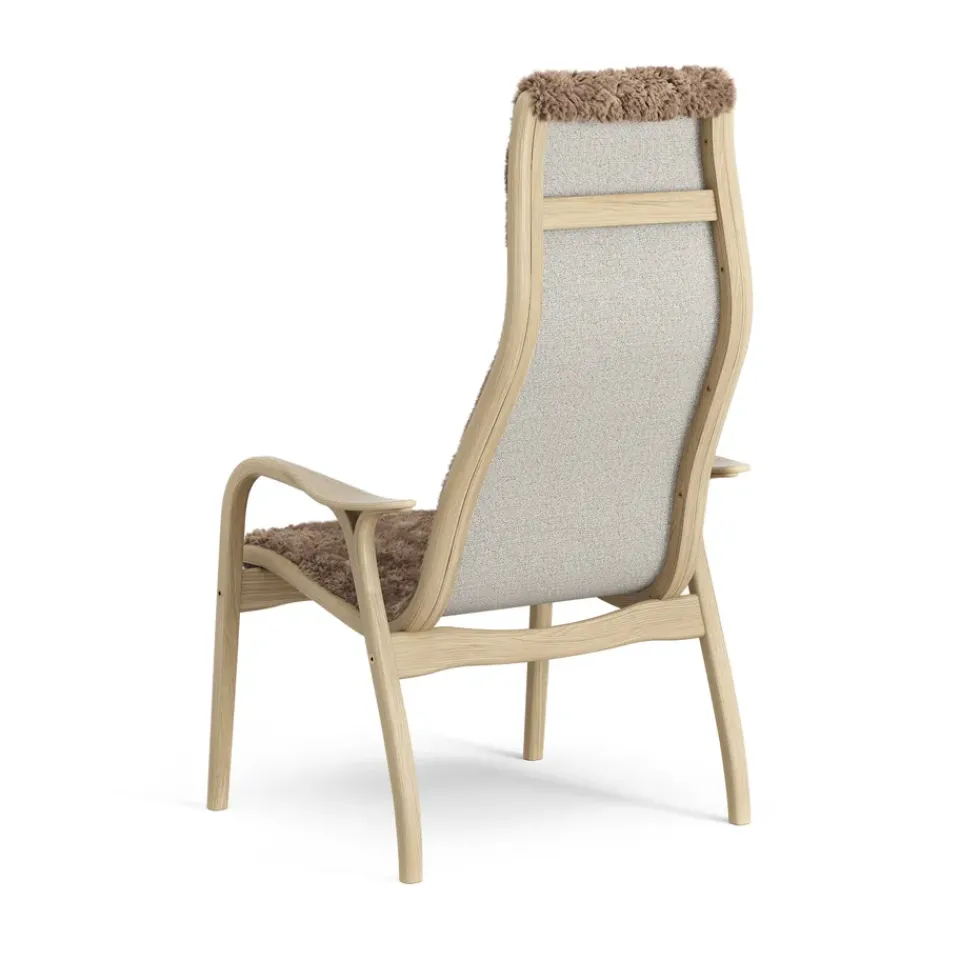 Children's Armchairs^Swedese Lamini children's arm chair laquered oak/sheep skin, Sahara (nougat brown) Beige