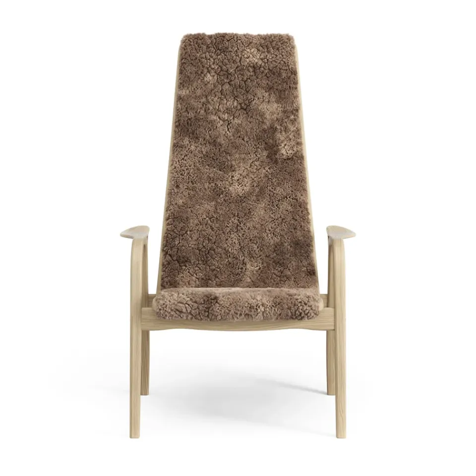 Children's Armchairs^Swedese Lamini children's arm chair laquered oak/sheep skin, Sahara (nougat brown) Beige