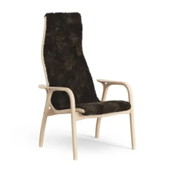 Children's Armchairs^Swedese Lamini children's arm chair laquered beech/sheep skin, Espresso (brown) Beige