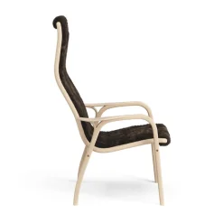 Children's Armchairs^Swedese Lamini children's arm chair laquered beech/sheep skin, Espresso (brown) Beige