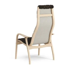 Children's Armchairs^Swedese Lamini children's arm chair laquered beech/sheep skin, Espresso (brown) Beige