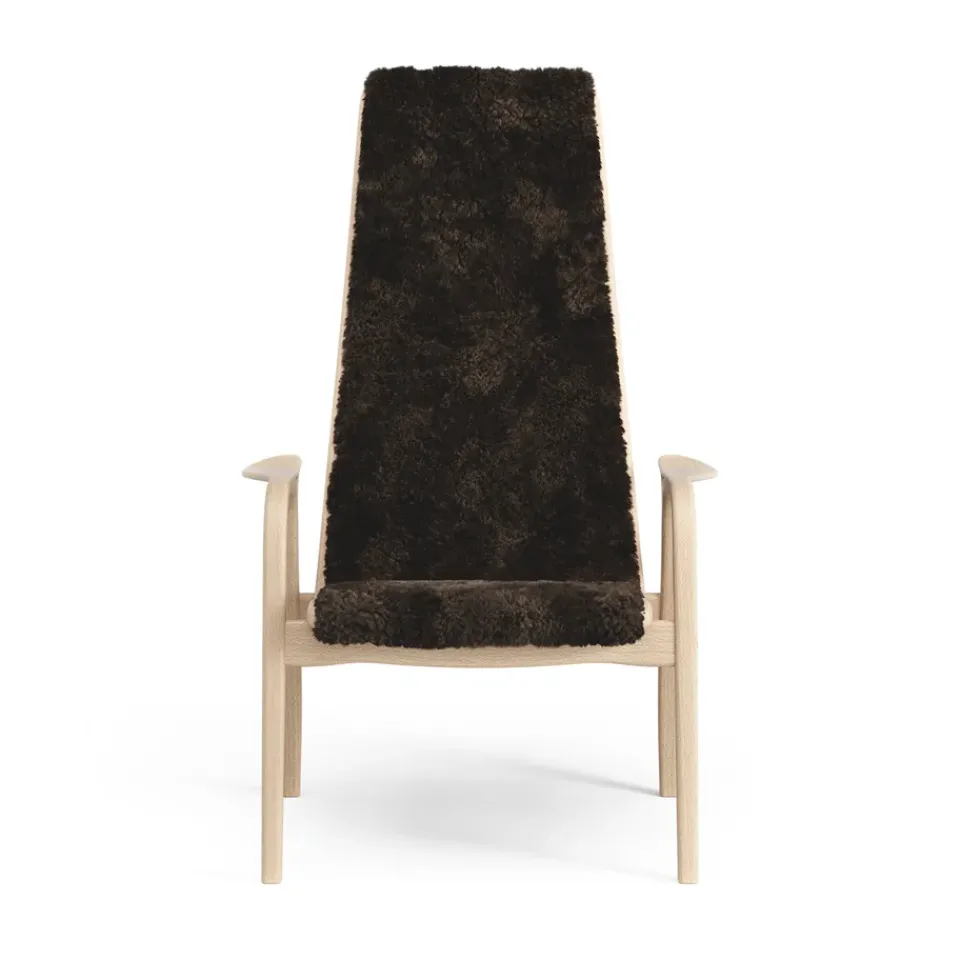 Children's Armchairs^Swedese Lamini children's arm chair laquered beech/sheep skin, Espresso (brown) Beige
