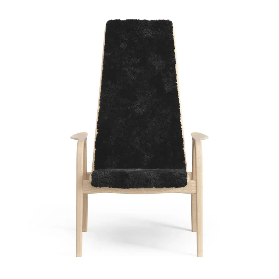 Children's Armchairs^Swedese Lamini children's arm chair laquered beech/sheep skin, Black (black) Beige
