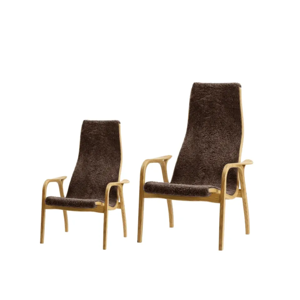 Children's Armchairs^Swedese Lamini Children's armchair, Sheepskin , oiled oak Black