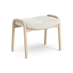 Children's Armchairs^Swedese Lamini children's foot stool laquered beech/sheep skin, Off white (white) BeigeWhite