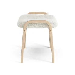 Children's Armchairs^Swedese Lamini children's foot stool laquered beech/sheep skin, Off white (white) BeigeWhite