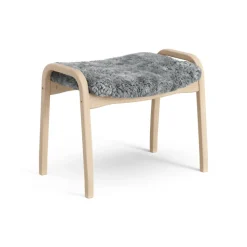 Hot Swedese Lamini children's foot stool laquered beech/sheep skin, Scandinavian Grey (grey) BeigeGrey