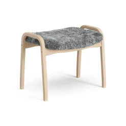 Hot Swedese Lamini children's foot stool laquered beech/sheep skin, Scandinavian Grey (grey) BeigeGrey