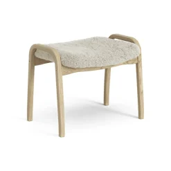 Clearance Swedese Lamini children's foot stool laquered oak/sheep skin, Moonlight Beige