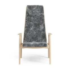 New Swedese Lamino arm chair laquered beech/sheep skin, Scandinavian Grey