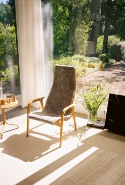 Sale Swedese Lamino arm chair oiled oak/sheep skin, Scandinavian Grey