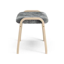 Armchairs & Footstools^Swedese Lamino foot stool laquered beech/sheep skin, Scandinavian Grey