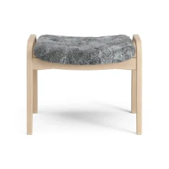 Armchairs & Footstools^Swedese Lamino foot stool laquered beech/sheep skin, Scandinavian Grey