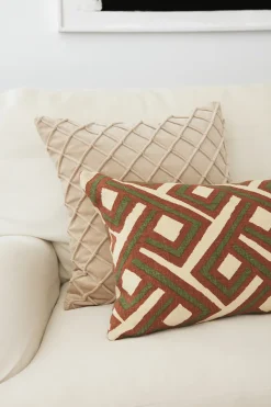Cushion Covers^Chhatwal & Jonsson Lanka cushion cover 40x60 cm, Terracotta-cactus green OrangeGreen