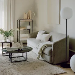 Floor Lamps^New Works Lantern floor lamp medium, Frosted opal glass White