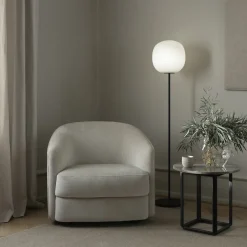 Floor Lamps^New Works Lantern floor lamp medium, Frosted opal glass White