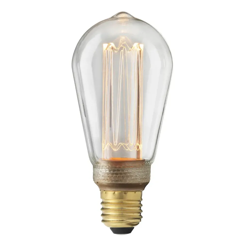 Light Bulbs^Globen Lighting Laser filament LED E27 dimable, 6.4 cm, E27 Transparent