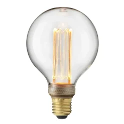 Discount Globen Lighting Laser filament LED E27 dimable, 9.5 cm, E27 Transparent