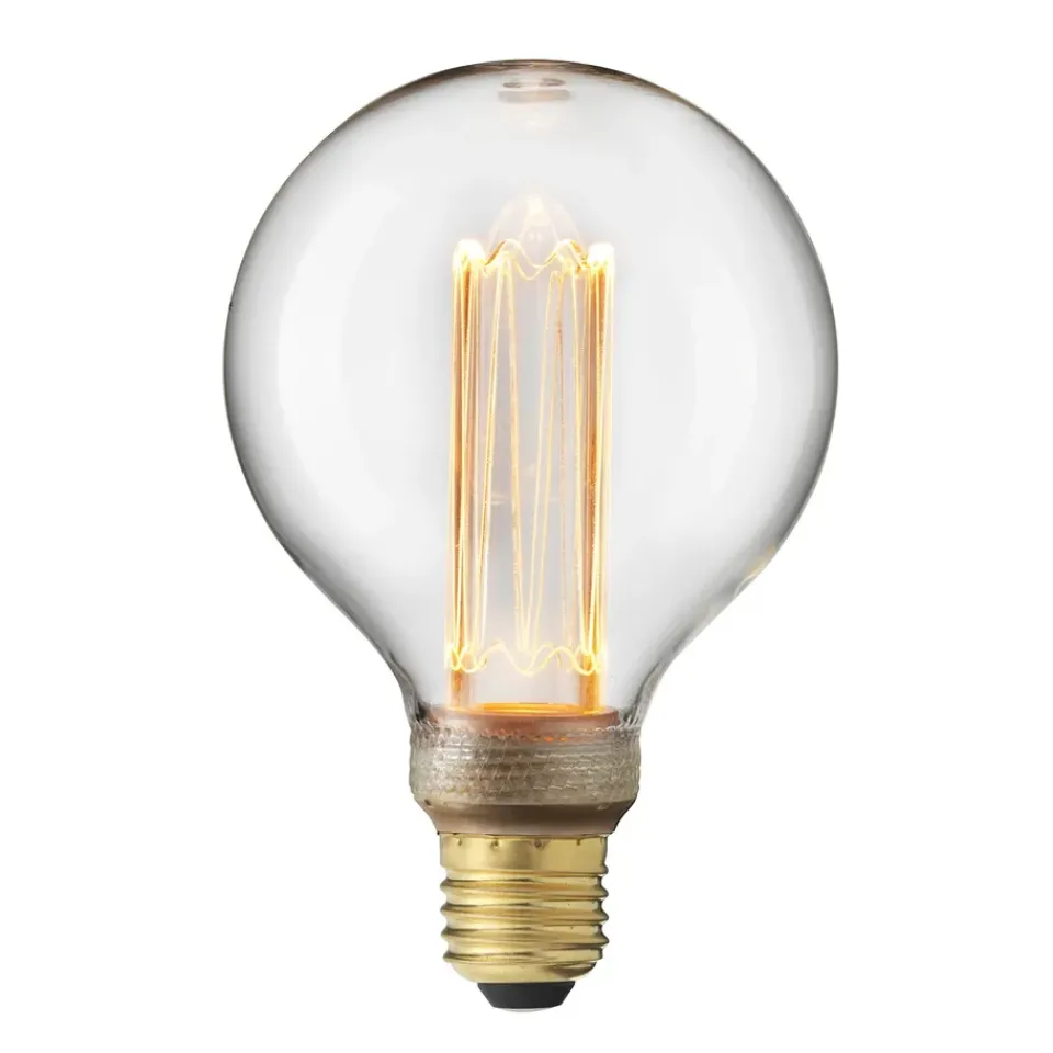 Discount Globen Lighting Laser filament LED E27 dimable, 9.5 cm, E27 Transparent